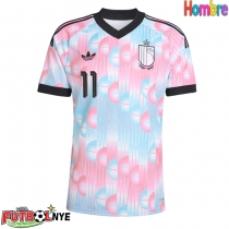 Camiseta Bélgica Jeremy Doku #11 Visitante Equipación Mundial 2026 manga corta